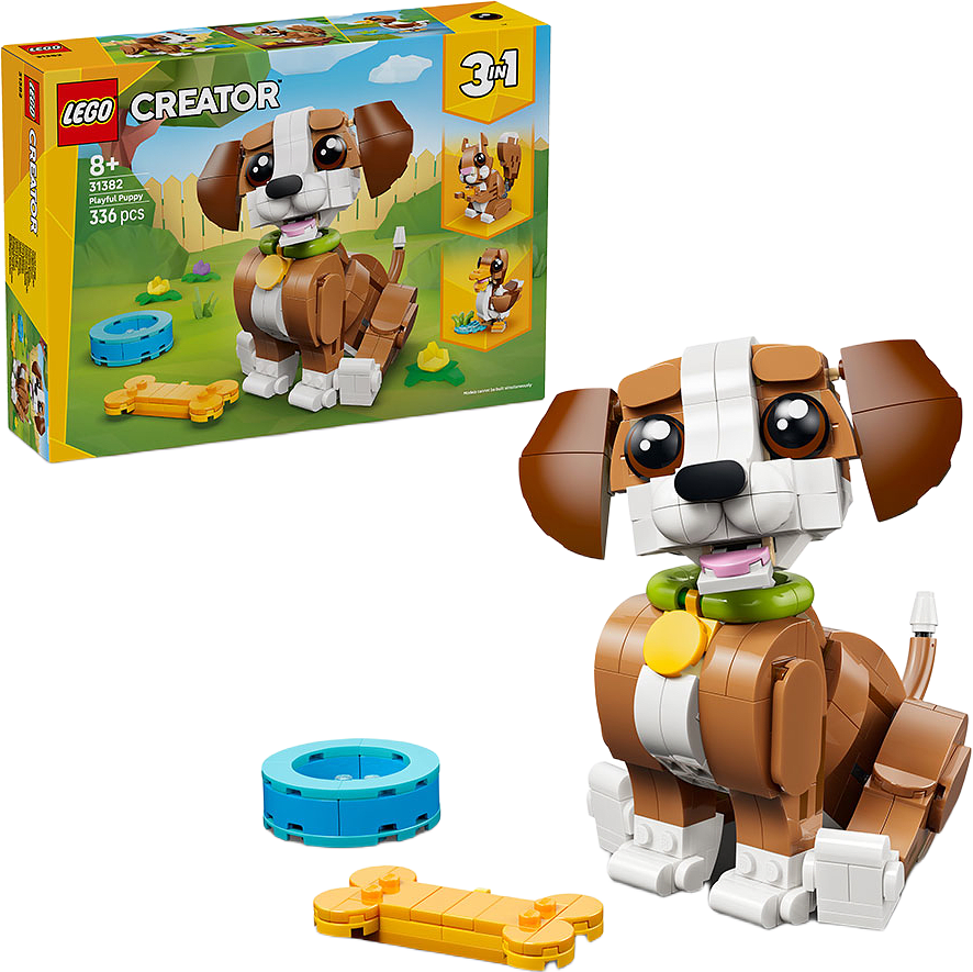 Söta djur: lekfull valp, från LEGO.