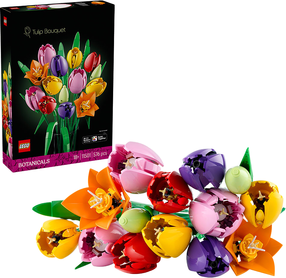 Bukett med tulpaner, från LEGO.