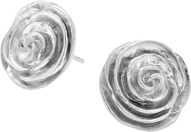 Large Rose Earsticks, från Pernille Corydon, i färgen Recycled Sterling Silver.