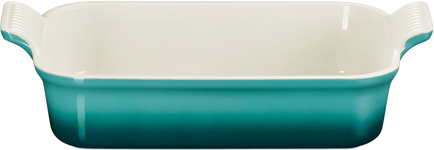 Signature stengods Heritage rektangulärt fat 26cm Bleu Riviera, från Le Creuset, i färgen Bleu Riviera.