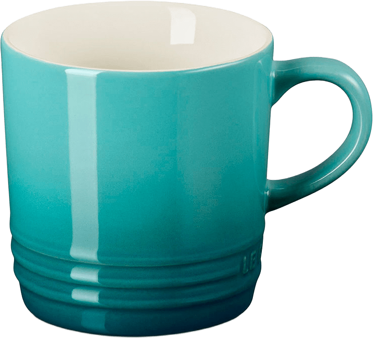 Signature stengods kaffemugg 200ml Bleu Riviera, från Le Creuset, i färgen Bleu Riviera.