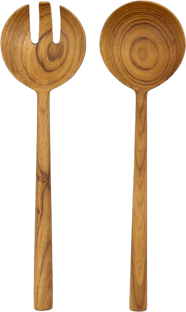 Teak Round Mini Salladsbestick, från A World of Craft, i färgen Trä.