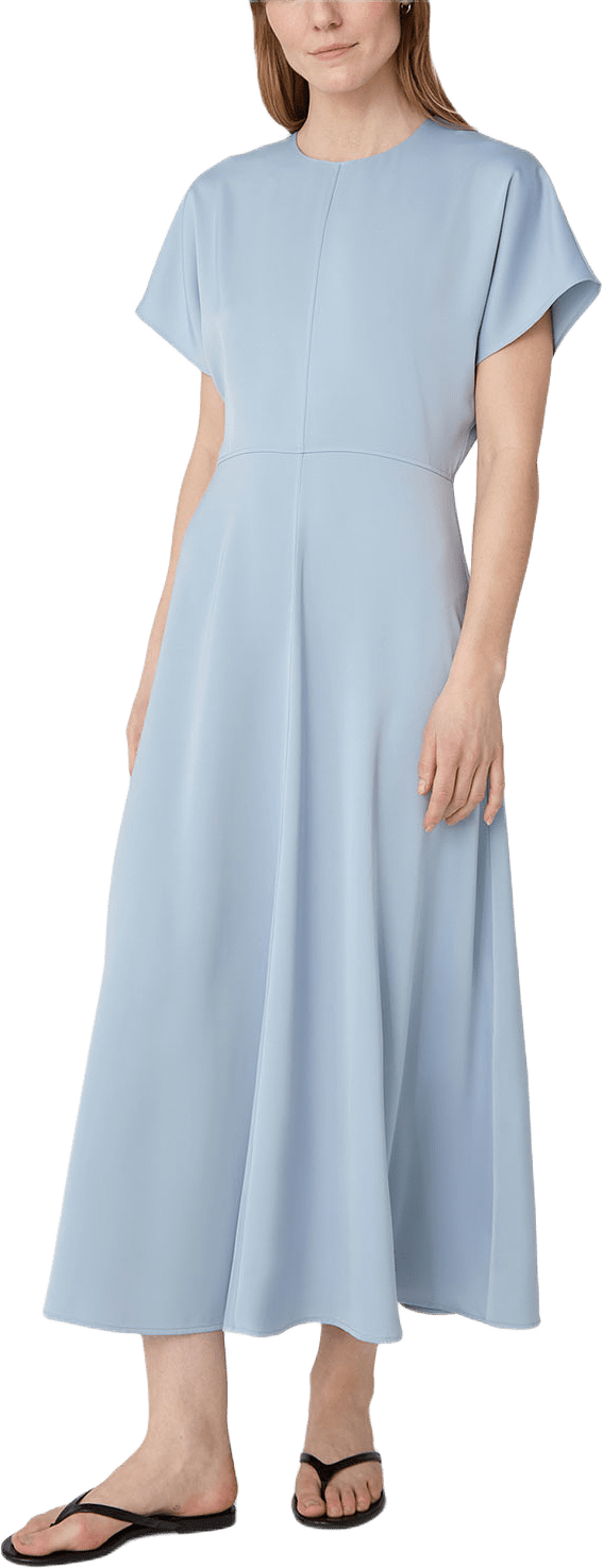 The Rhonda Satin Dress, från Marville Road, i färgen Light Blue.
