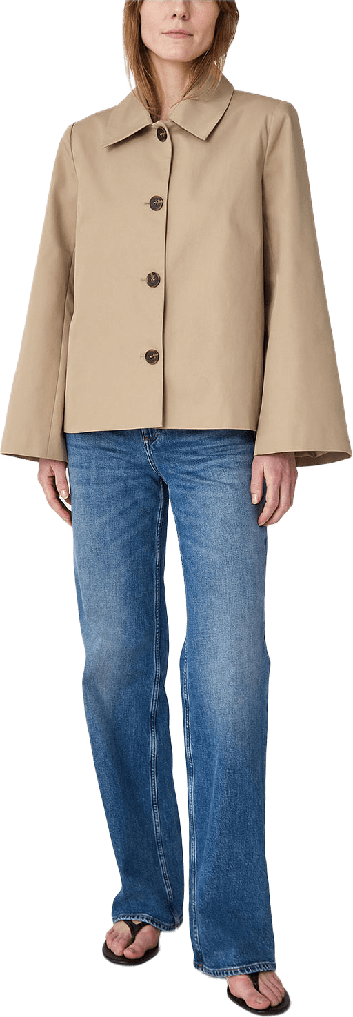 The Coline Cotton Trench Jacket, från Marville Road, i färgen Cold Beige.