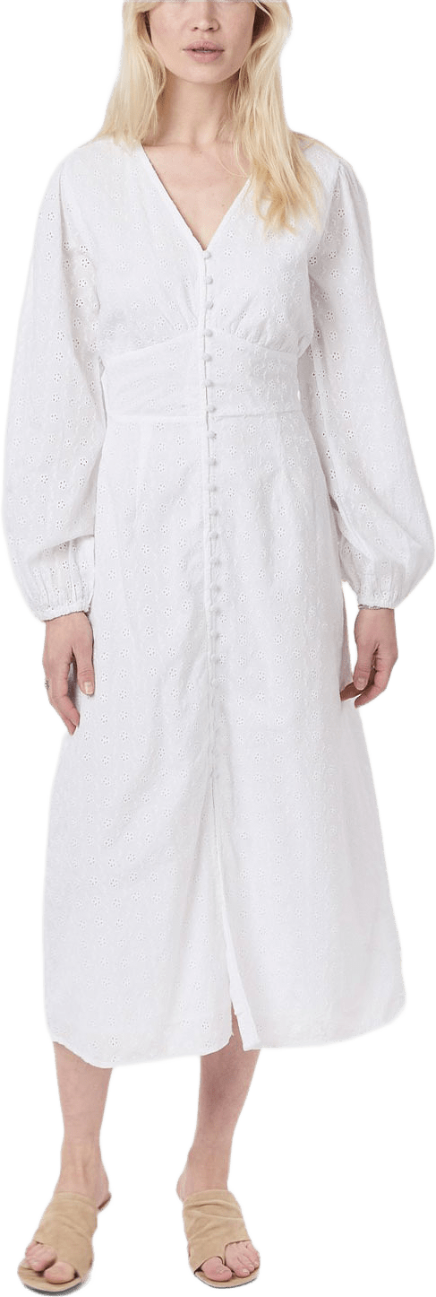 Alto Embroidery Dress, från Neo Noir, i färgen White.