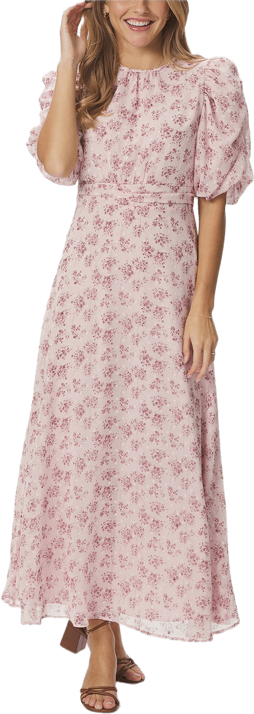 Kikka Chiffon Flower Dress, från Neo Noir, i färgen Rose.