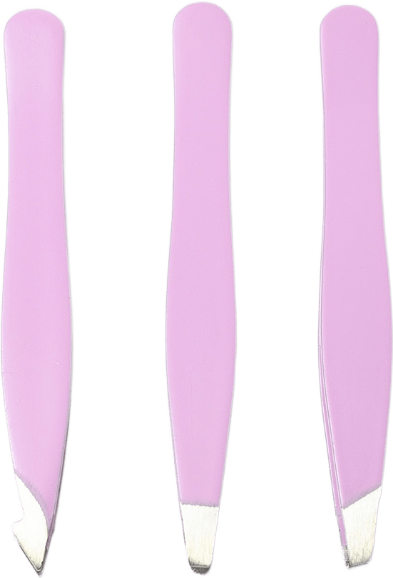 Mini Tweezer Trio, från Å BEAUTY, i färgen Lt Pink.