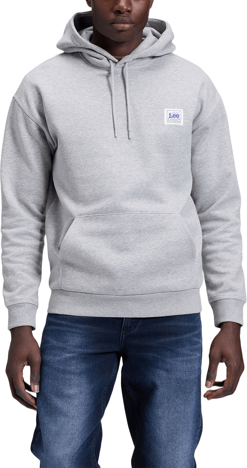 Workwear Hoodie, från Lee, i färgen Mid Grey Mele.