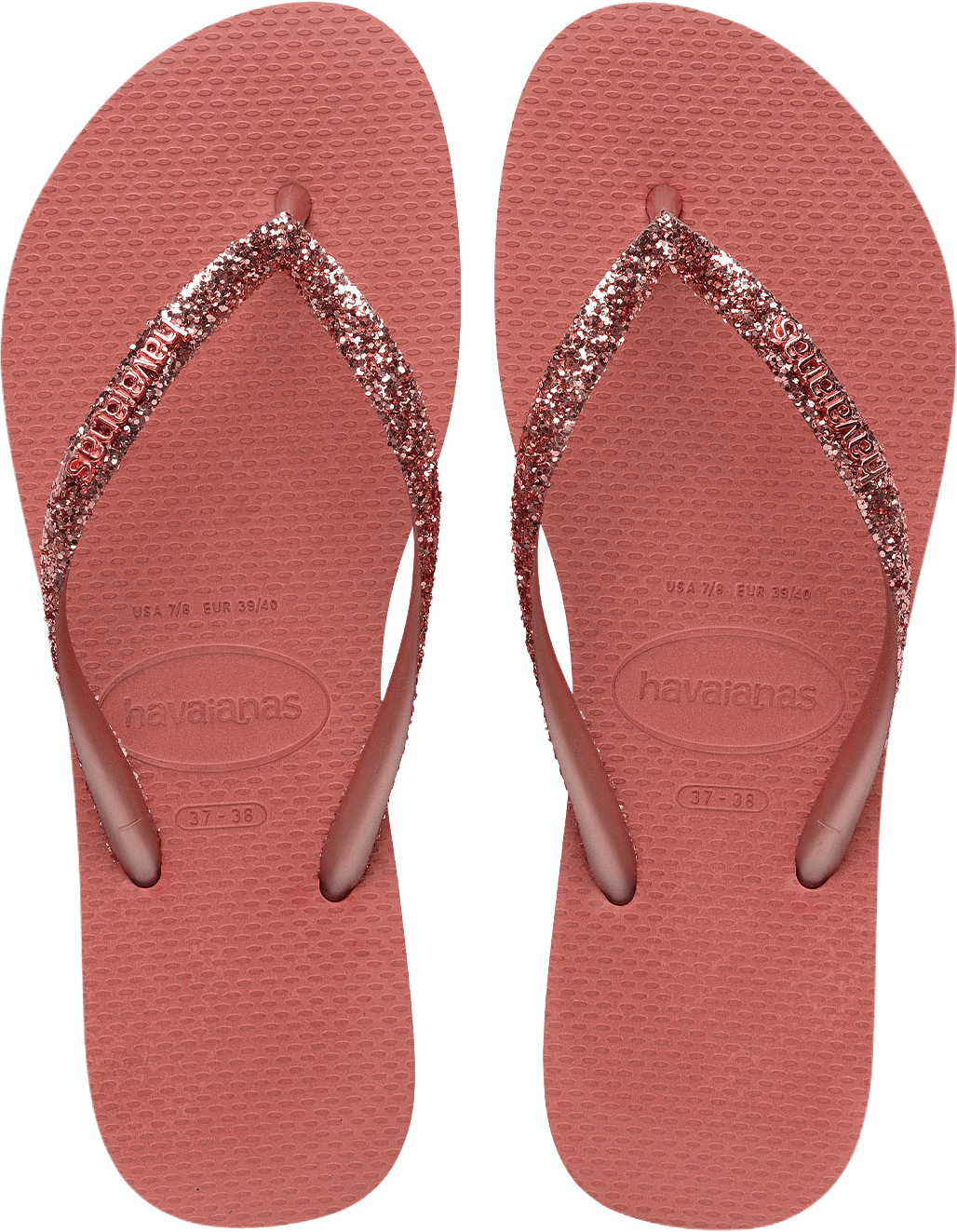 Hav. Slim Glitter II, från Havaianas, i färgen Canyon Clay.