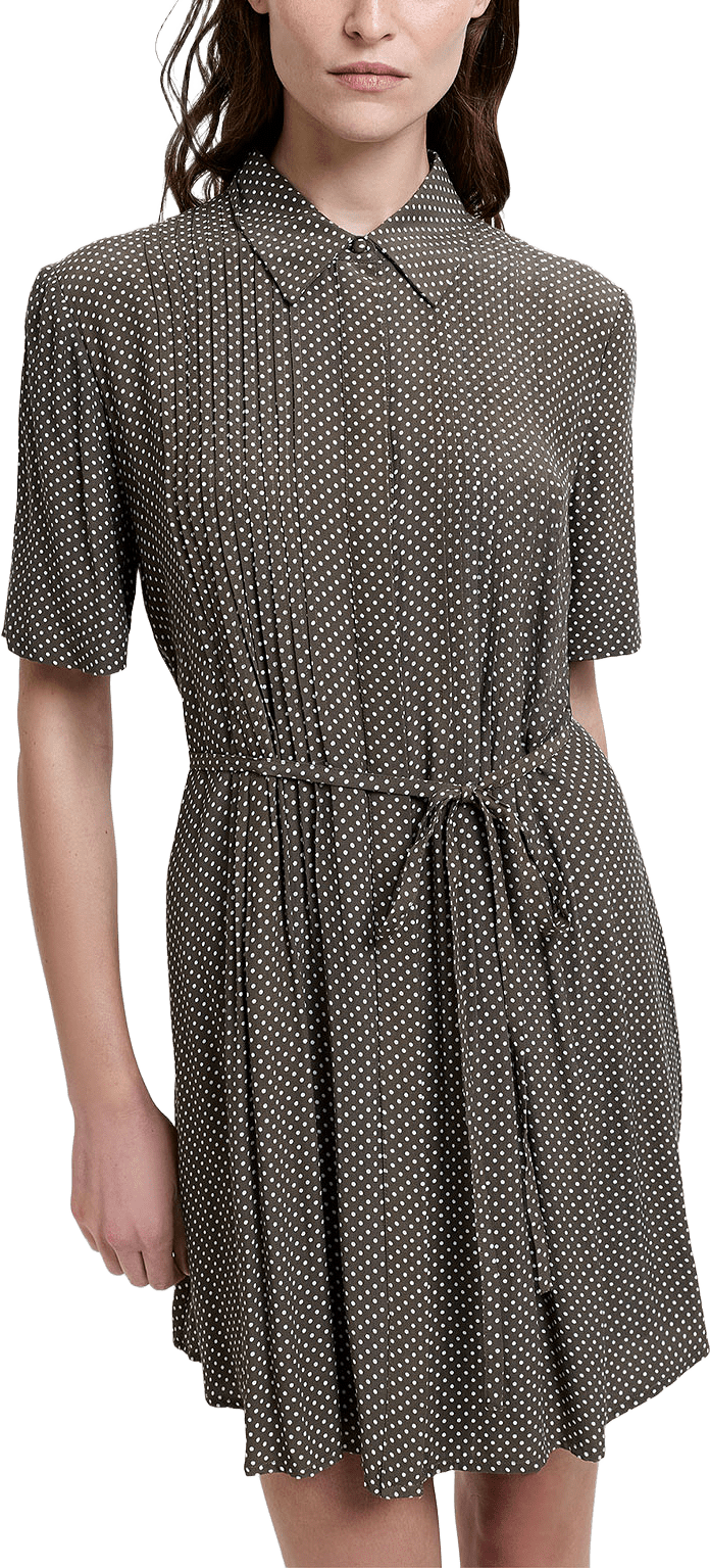 Lizzy Crepe Spot Sundress, från French Connection, i färgen Khaki Pin Spot.