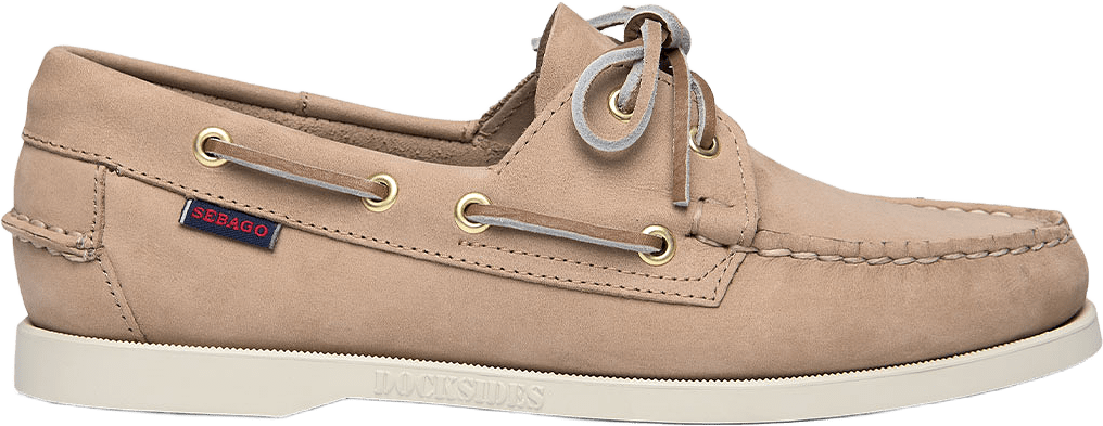 Docksides Portland Nubuck, från Sebago, i färgen Beige Camel.