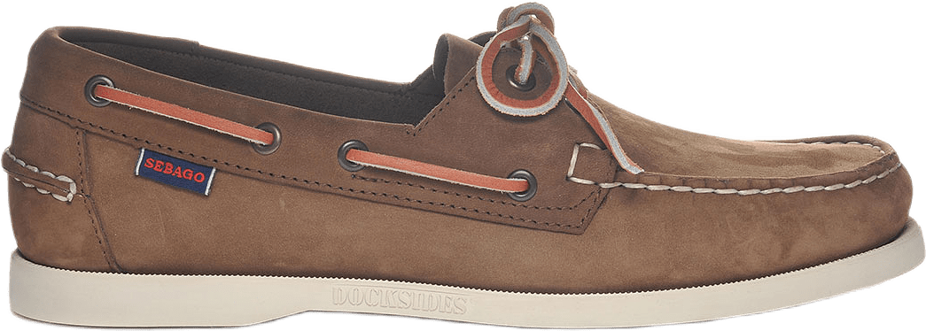 Docksides Portland Nubuck, från Sebago, i färgen Dk Brown.