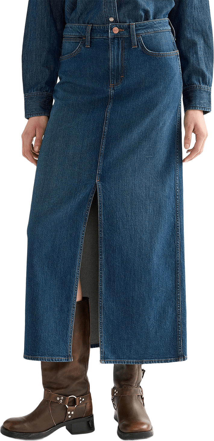 Front Slit Maxi, från Wrangler, i färgen Stacey.