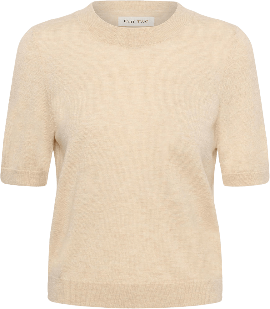 EverlottaPW Pullover, från Part Two, i färgen Natural Melange.