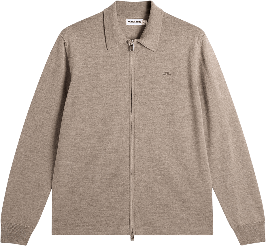 Kaleb Merino Cardigan, från J.Lindeberg, i färgen Brindle Melange.