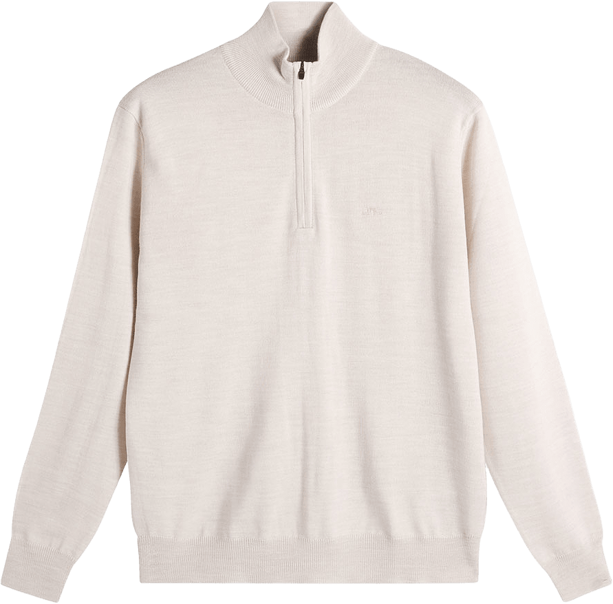 Kiyan Quarter Zip Sweater, från J.Lindeberg, i färgen Moonbeam Melange.