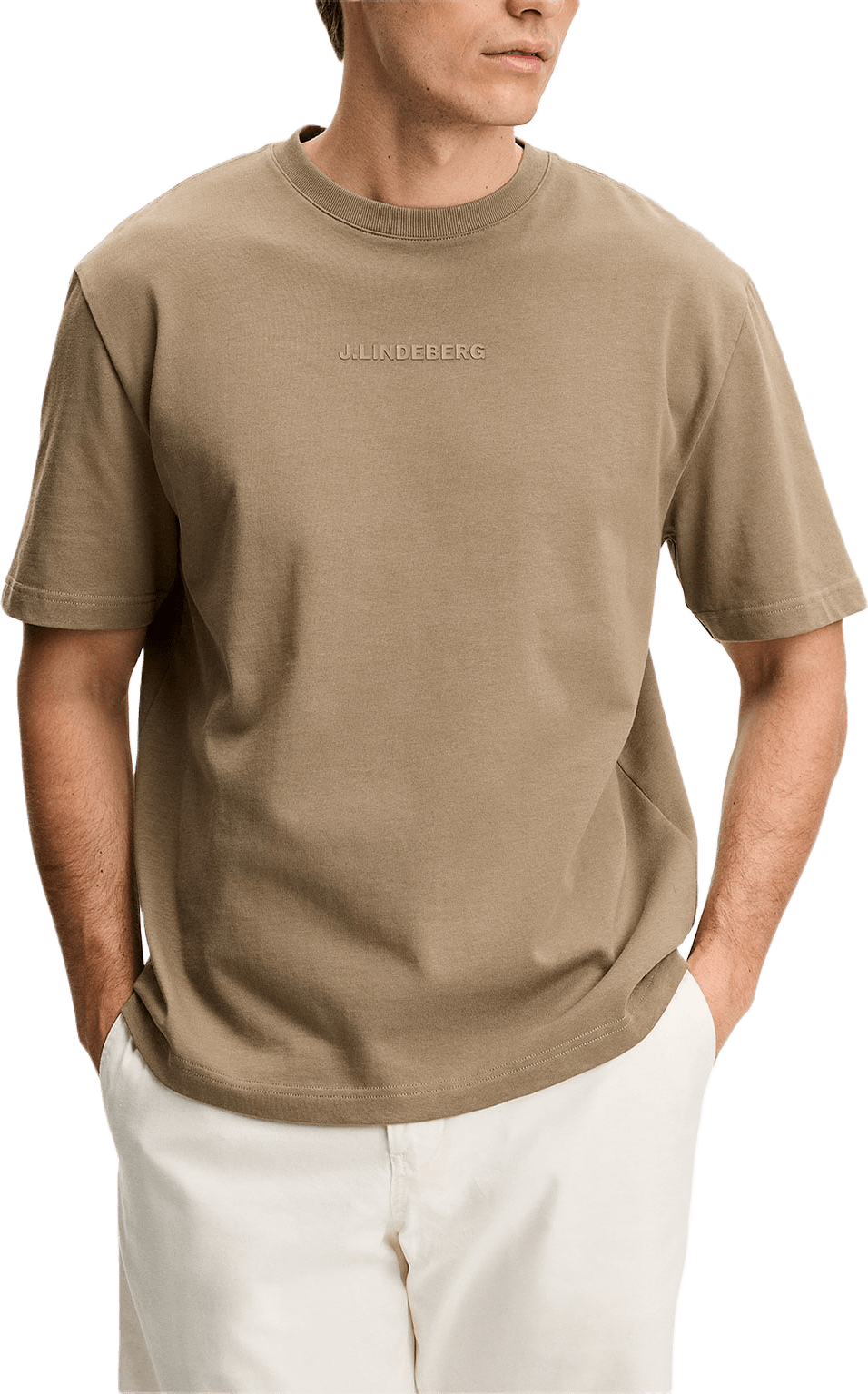 Hale Heavy Logo T-shirt, från J.Lindeberg, i färgen Brindle.