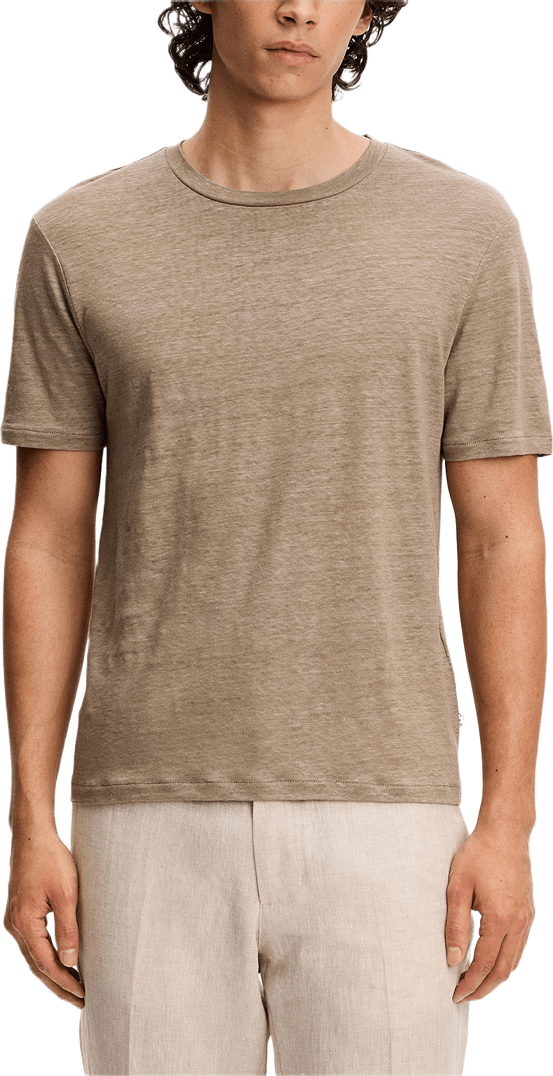 Coma Linen Tee, från J.Lindeberg, i färgen Brindle.