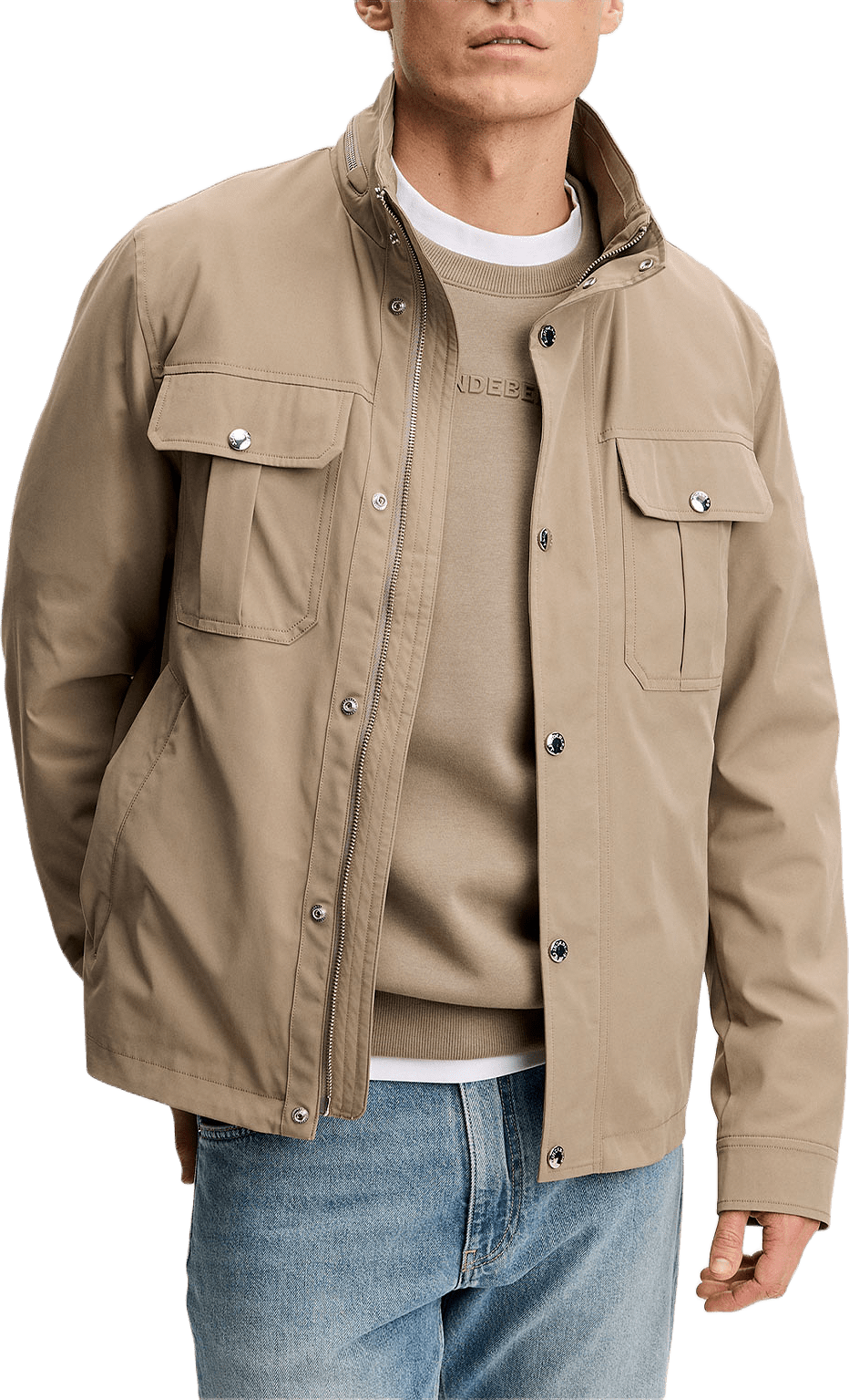 Bailey Recy Poly Jacket, från J.Lindeberg, i färgen Brindle.