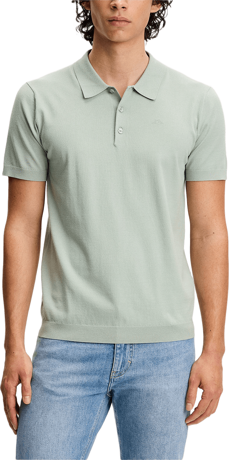 Ridge Knitted Polo, från J.Lindeberg, i färgen Jadeite.