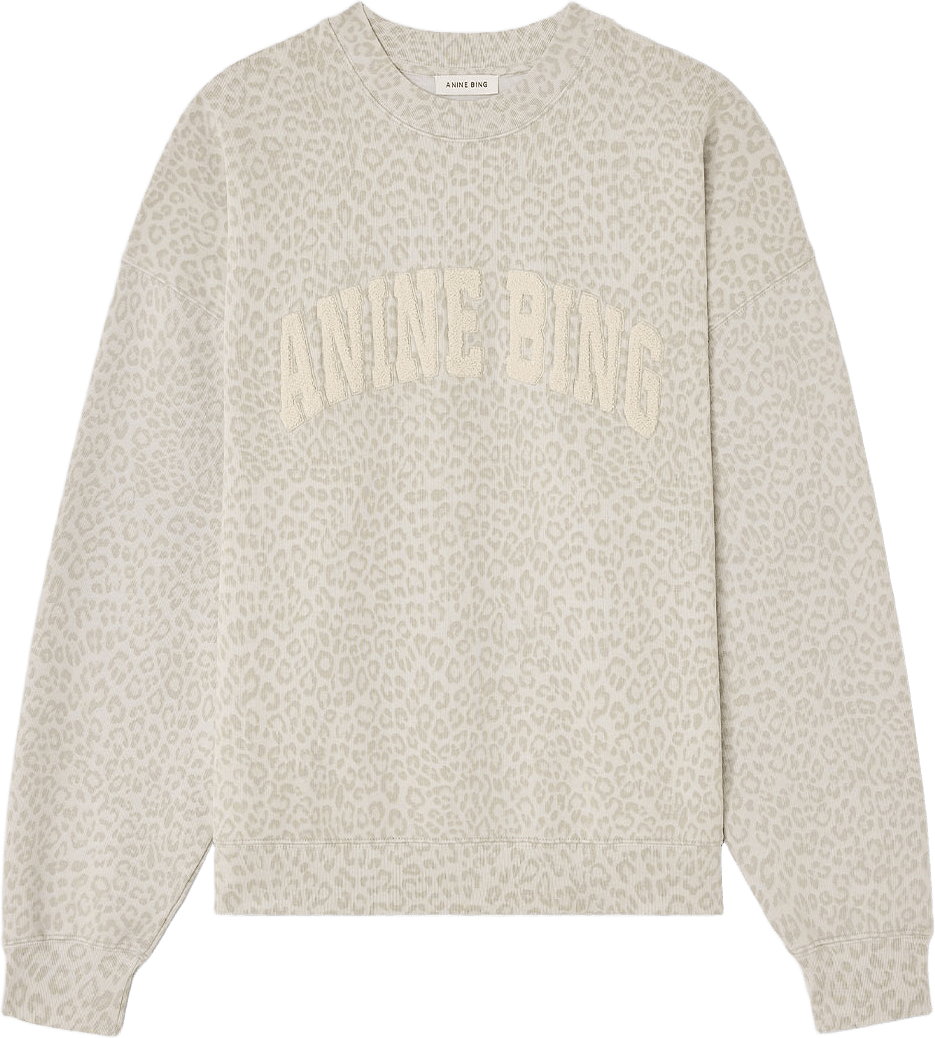 Miles Sweatshirt, från Anine Bing, i färgen Leopard.