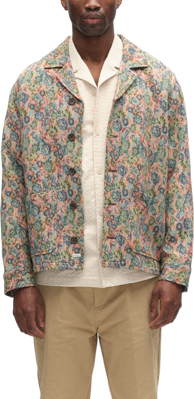 Austin POKT Kscope LS Overshirt, från GABBA, i färgen Abstract Flowers.