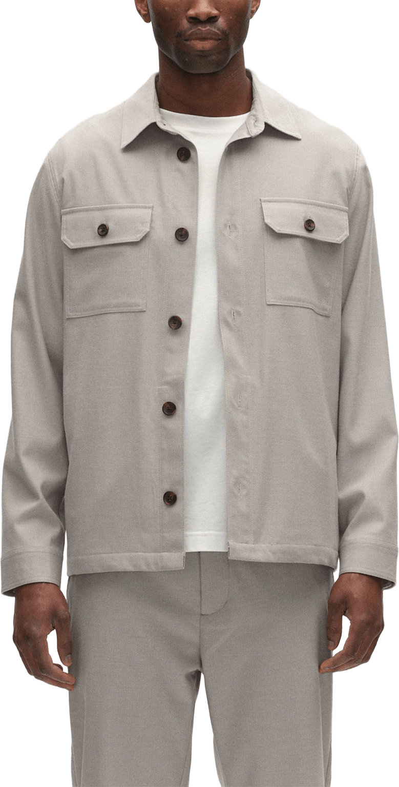 Togger Base Deme LS Overshirt, från GABBA, i färgen Mineral Gray.