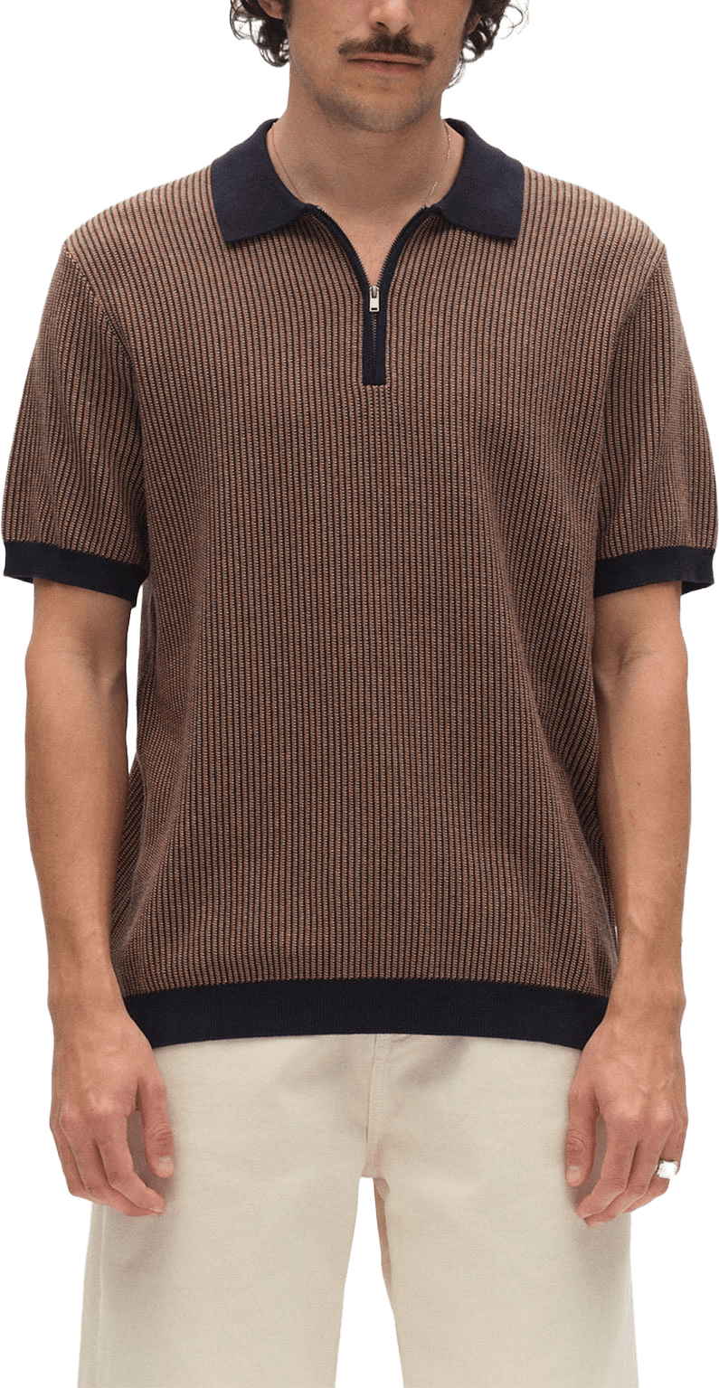 Oswald Retro SS Knit, från GABBA, i färgen Navy.