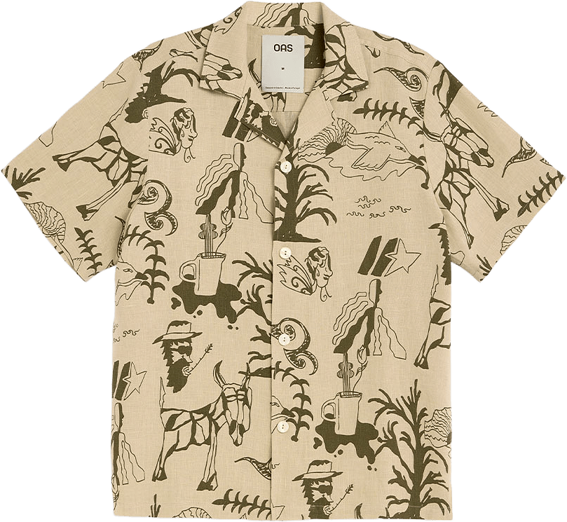 Poplan Cuba Shirt, från OAS, i färgen Beige.