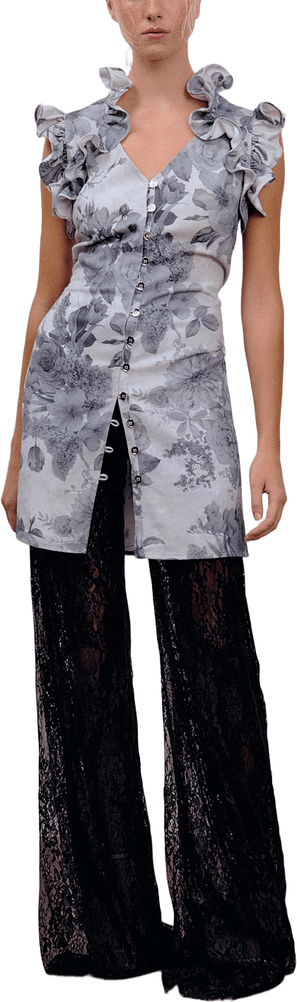 Melanie Dress, från Ida Sjöstedt, i färgen Blue Gray Florals.