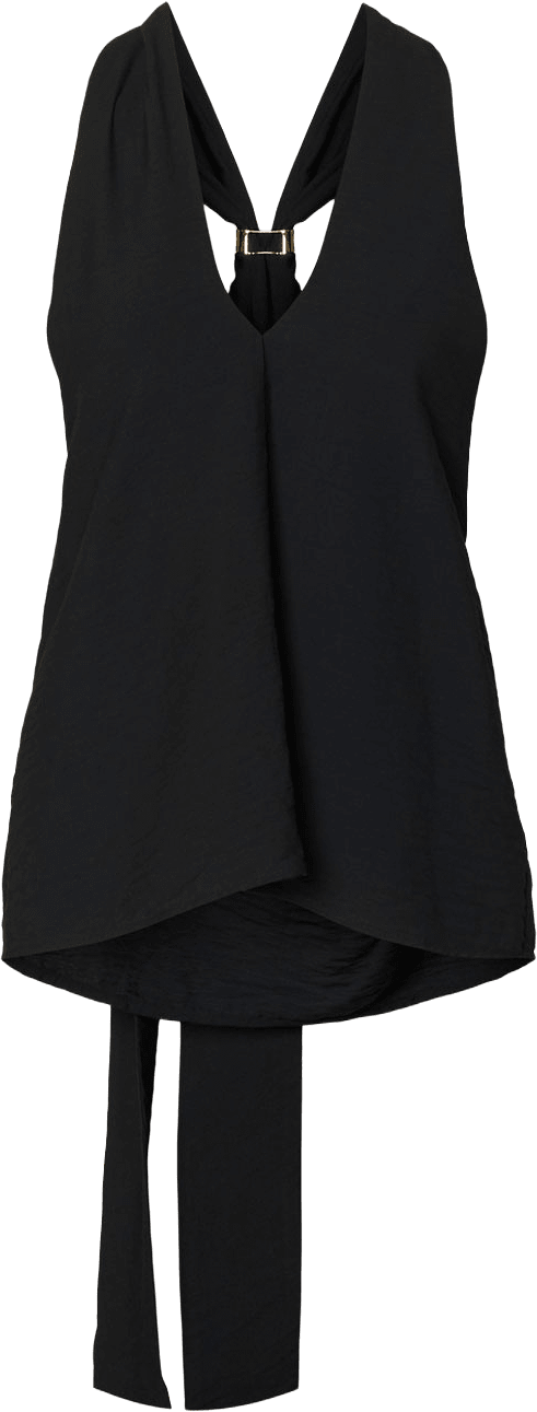 Lisa Halterneck Top, från Selected Femme, i färgen Black.