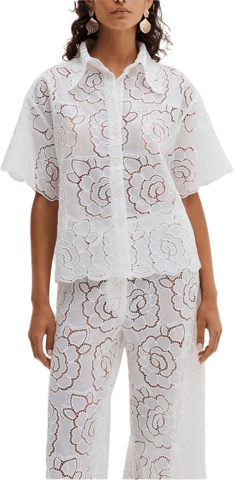 Ciara Lace Top Tops, från Malina, i färgen Light Lemon5.