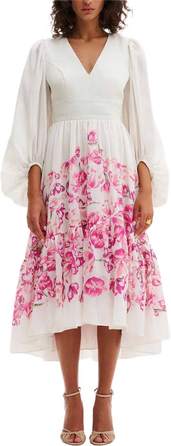 Sasia Midi Dress, från Malina, i färgen Tulip Pink2.