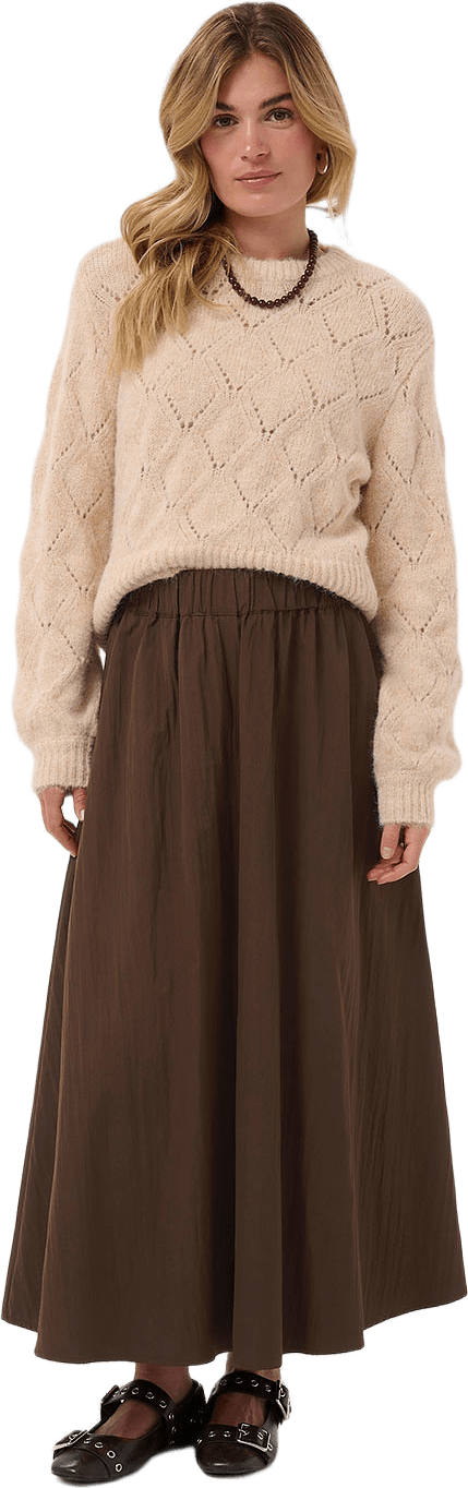 TonjaSZ Skirt, från Saint Tropez, i färgen Chocolate Brown.