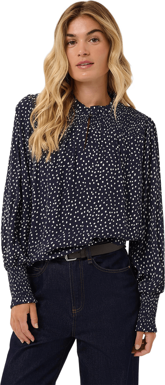 MalikaSZ Blouse, från Saint Tropez, i färgen Nightsky Ice Drea Dot.