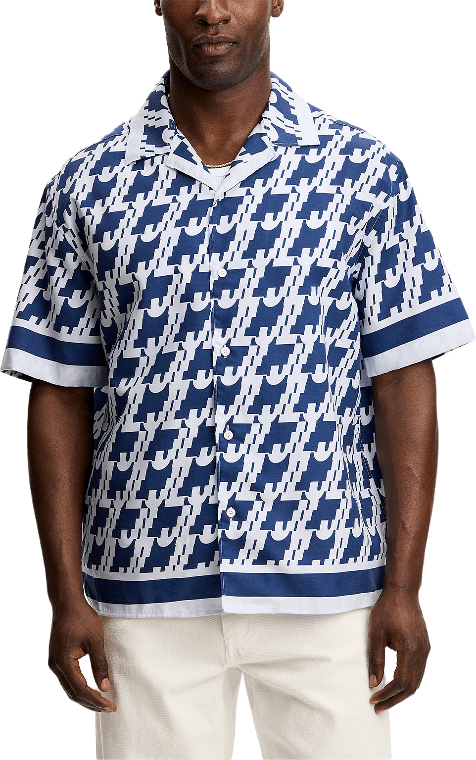 Ellis Border Resort Shirt, från J.Lindeberg, i färgen Estate Blue.