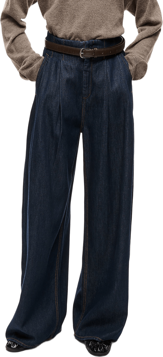 HiroIW Pant, från Inwear, i färgen Washed Dark Blue Denim.