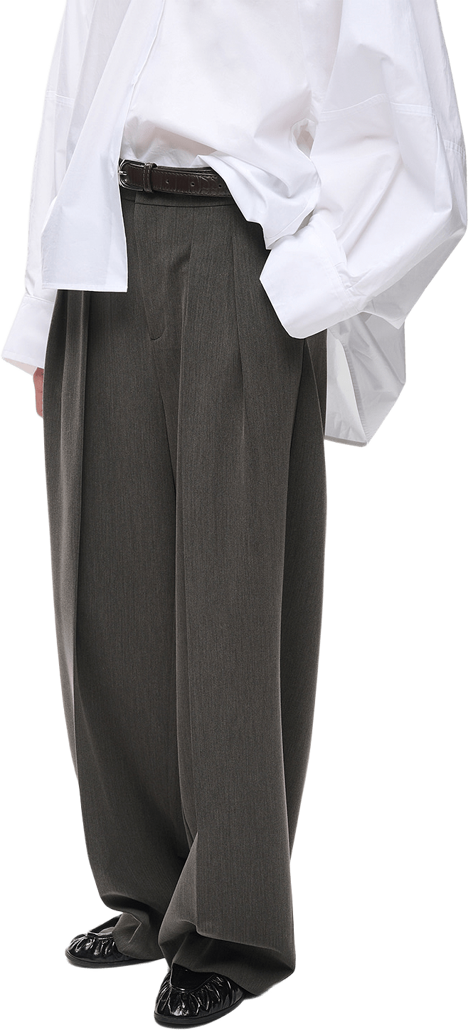 SATINEIW KNOT BLOUSE, från Inwear, i färgen Chocolate Torte Melange.