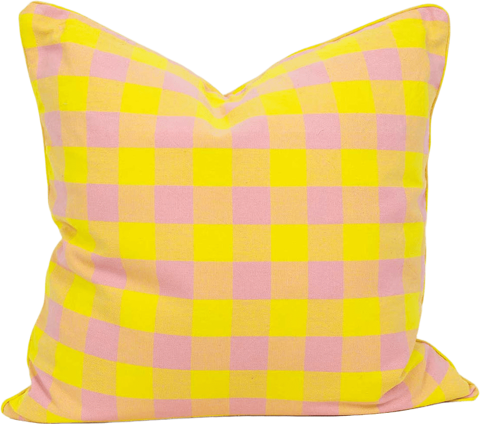 Eco olga kuddfodral 50x50 rosa/gul, från A World of Craft, i färgen Rosa/Gul.