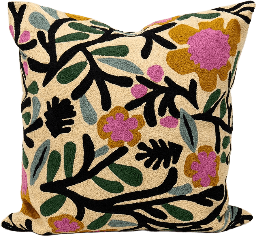 Kashmir twigs kuddfodral 50x50, från A World of Craft, i färgen Multi.