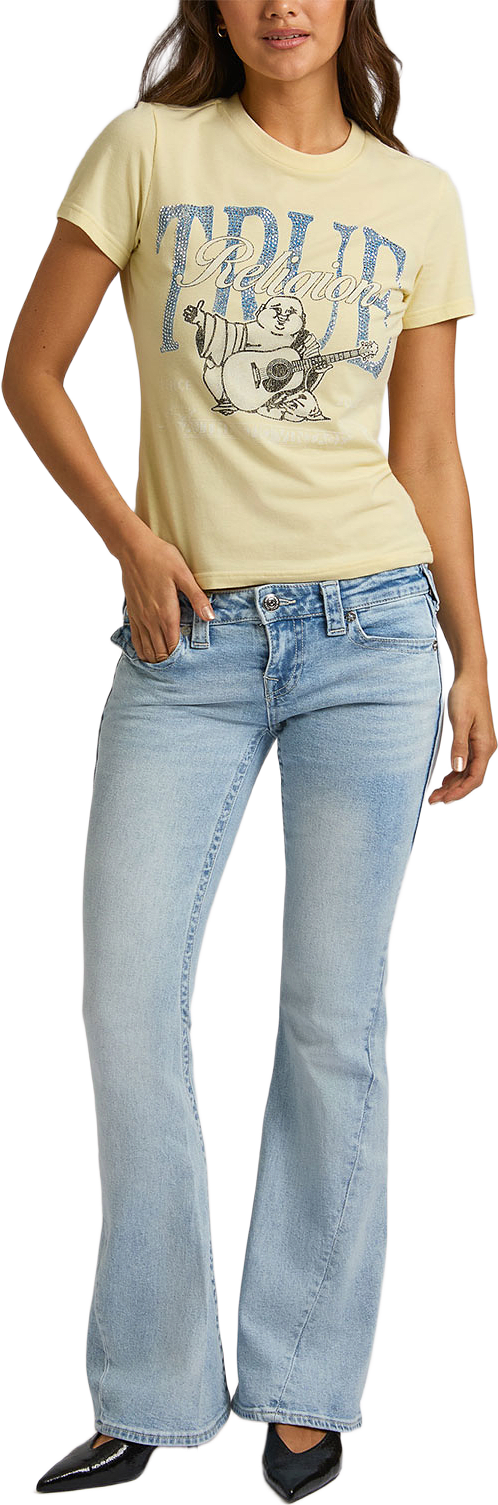 Joey Low Rise Flare Flap, från True Religion, i färgen Serene Meadows.