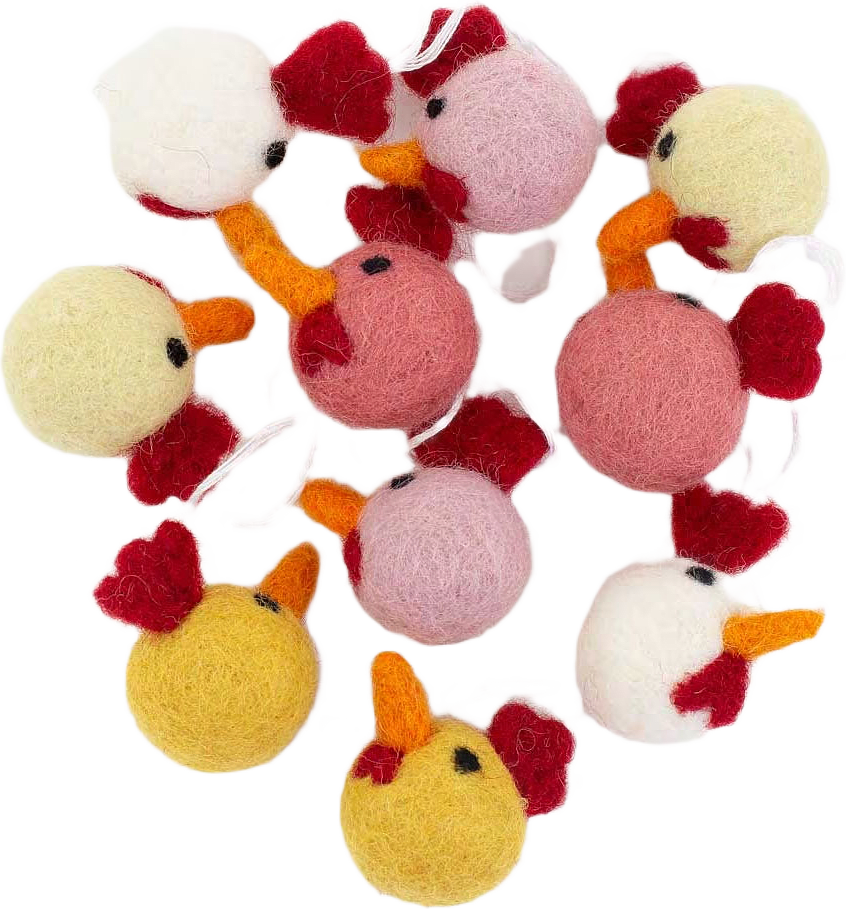 Hen mini påskhänge 10-p, från A World of Craft, i färgen Multi.