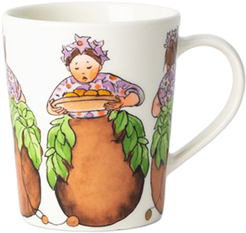Elsa Beskow Mugg med handtag - 28 cl - Fru Potatis, från Design House Stockholm, i färgen White.