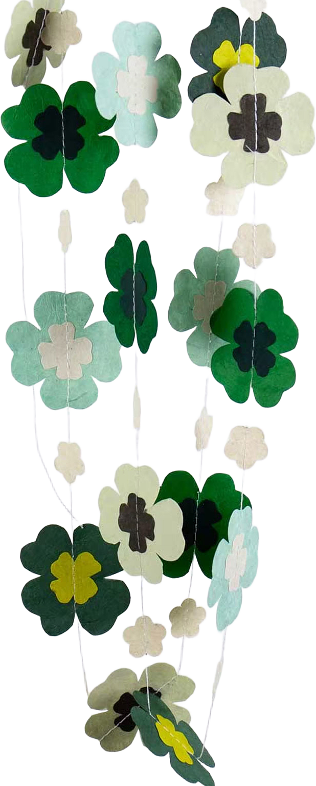Clover leaf girlang, från A World of Craft, i färgen Grön.