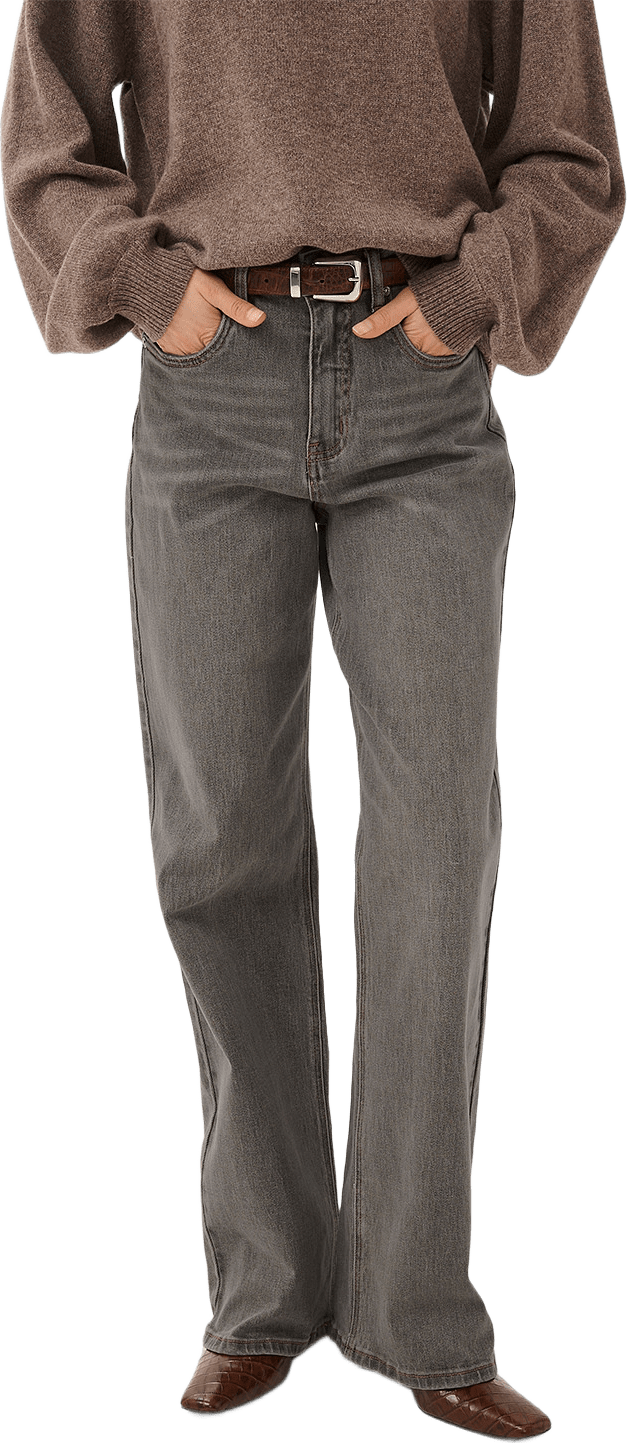 GZzolani HW wide jeans NOOS, från Gestuz, i färgen Washed Light Grey.