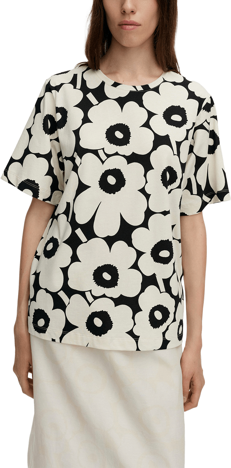 Tunnit Unikko, från Marimekko, i färgen Black, Off White.
