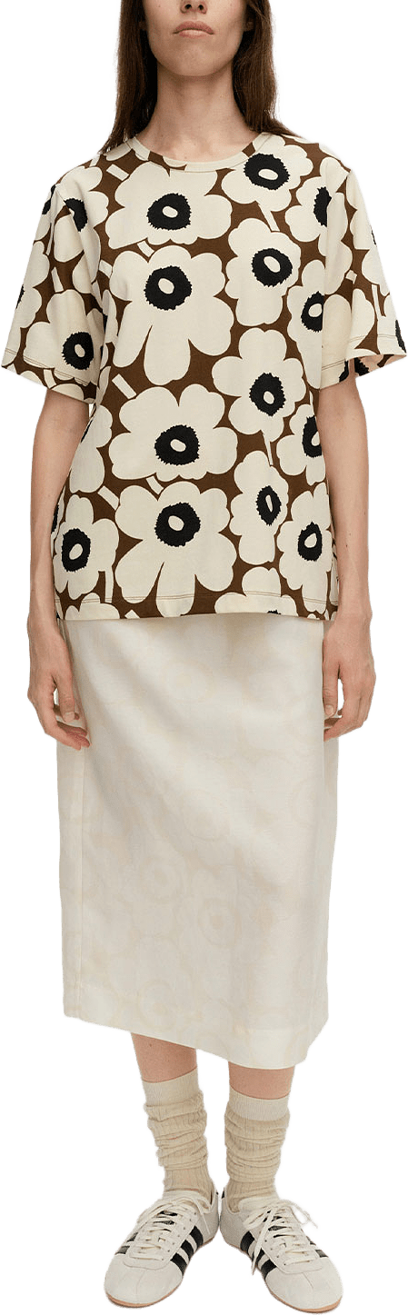 Tunnit Unikko, från Marimekko, i färgen Beige, Brown, Black.