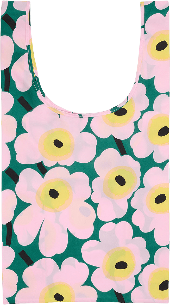 Smartbag Unikko, från Marimekko, i färgen Green, Light Pink, Yellow.