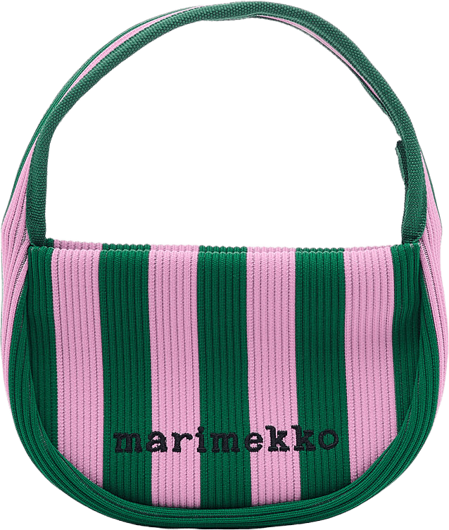 Knitted Mini Handbag Merirosvo, från Marimekko, i färgen Pink, Dark Green.