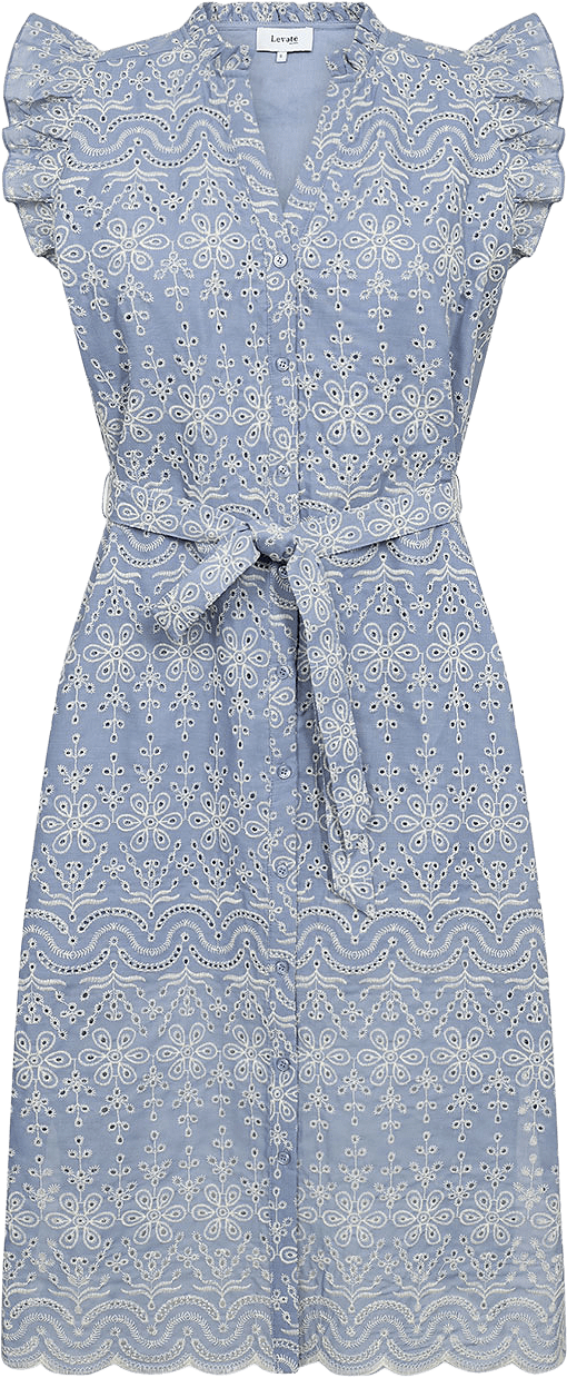 Rosalina 3 Dress, från Leveté Room, i färgen Stone Wash Combi.